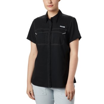 Columbia Overhemd Dames, PFG Lo Drag Short Sleeve Zwart, 19GQXLABS